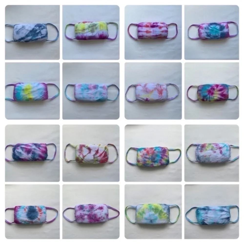New Homemade Tie-Dye Face Masks - 3 Masks